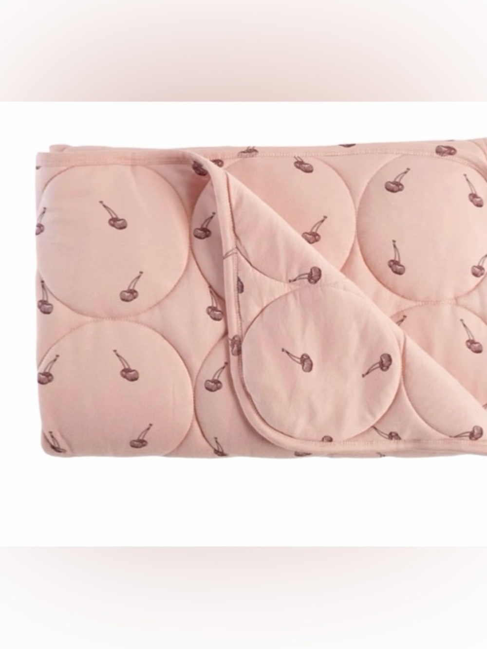 kate quinn Blush Pink Quilted with Cherry Motif NIB